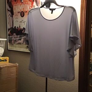 ELLEN TRACY Baby blue top, XL